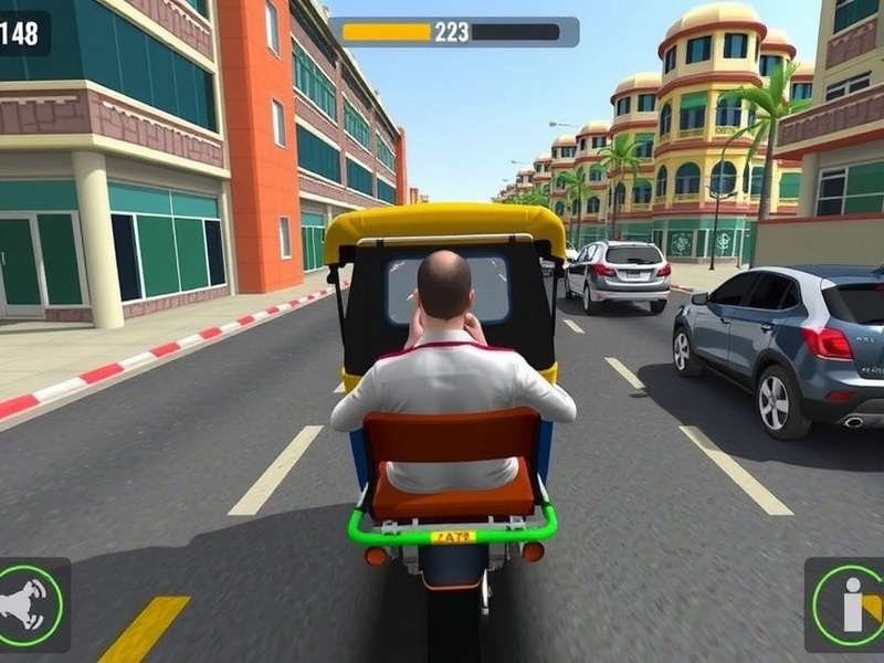 Rickshaw Race Pro Game Screenshot